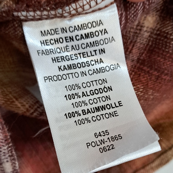 Legendary Whitetails Brown Orange Pumpkin Spice Flannel Button Up Womens Size L - Picture 5 of 11